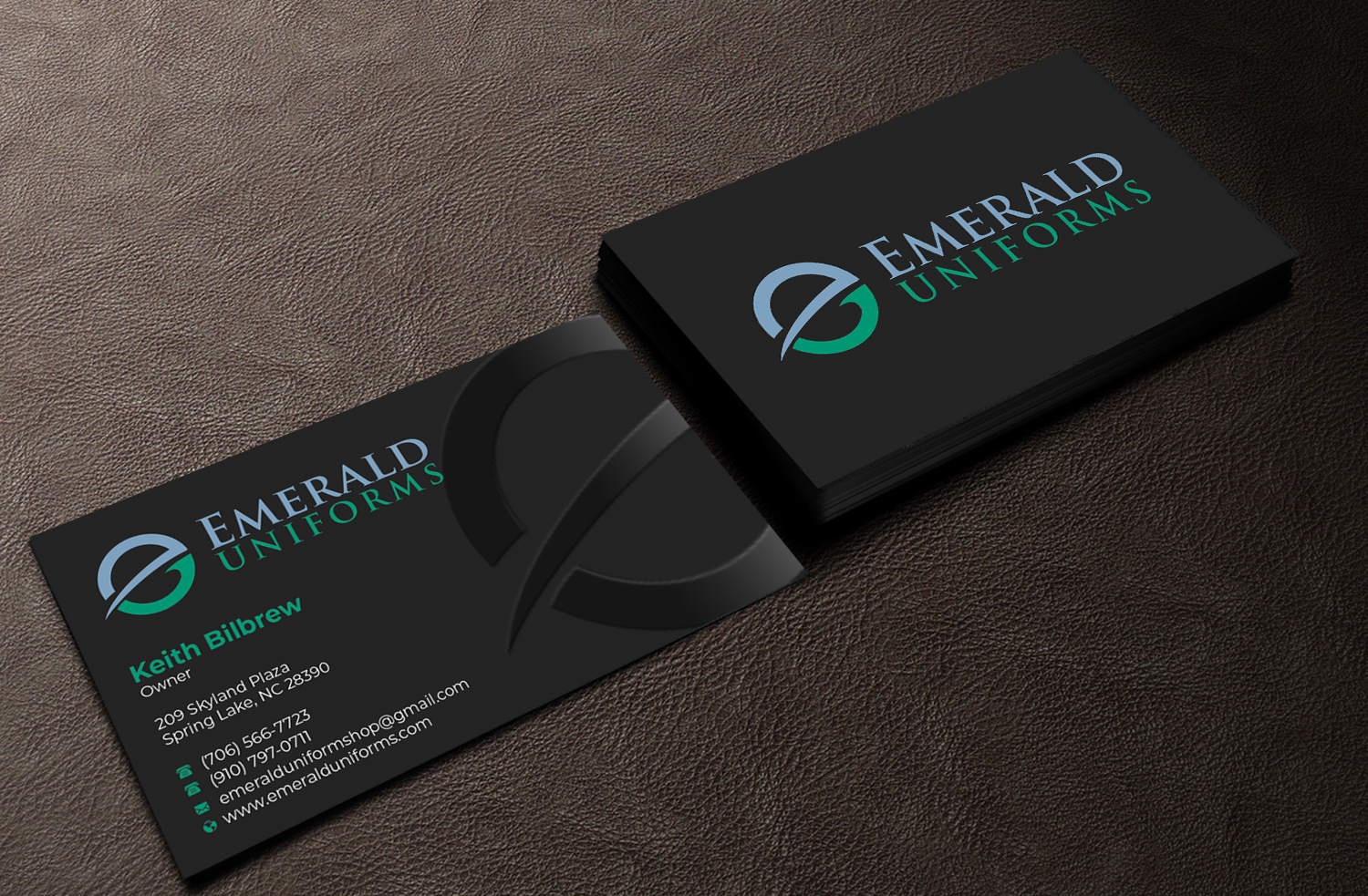 Business Card Design by Graphixpointt for Emerald uniforms | Design #30141923