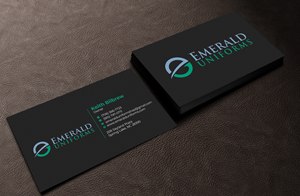 Business Card Design by Graphixpointt for Emerald uniforms | Design: #30141931