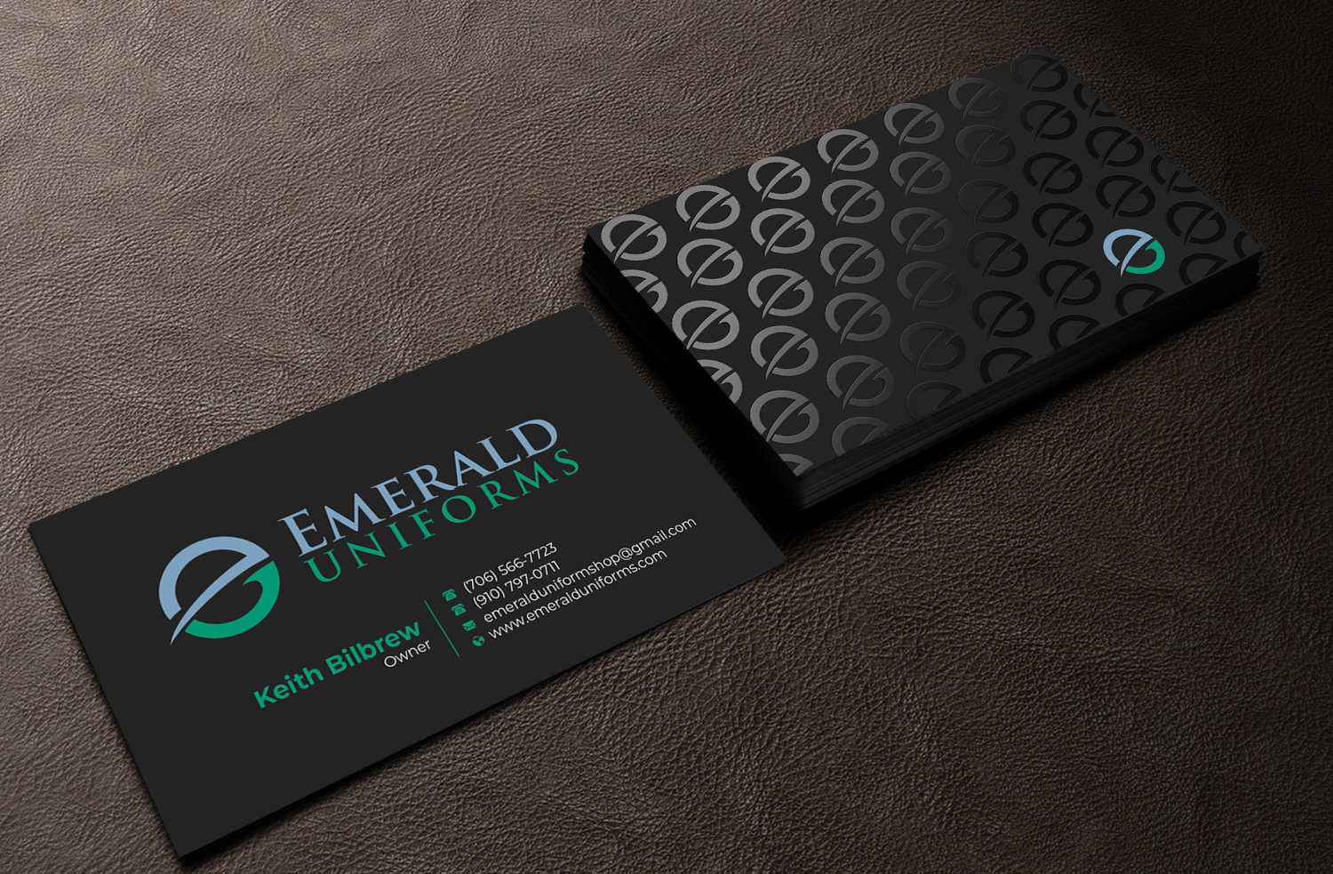 Business Card Design by Graphixpointt for Emerald uniforms | Design #30141992