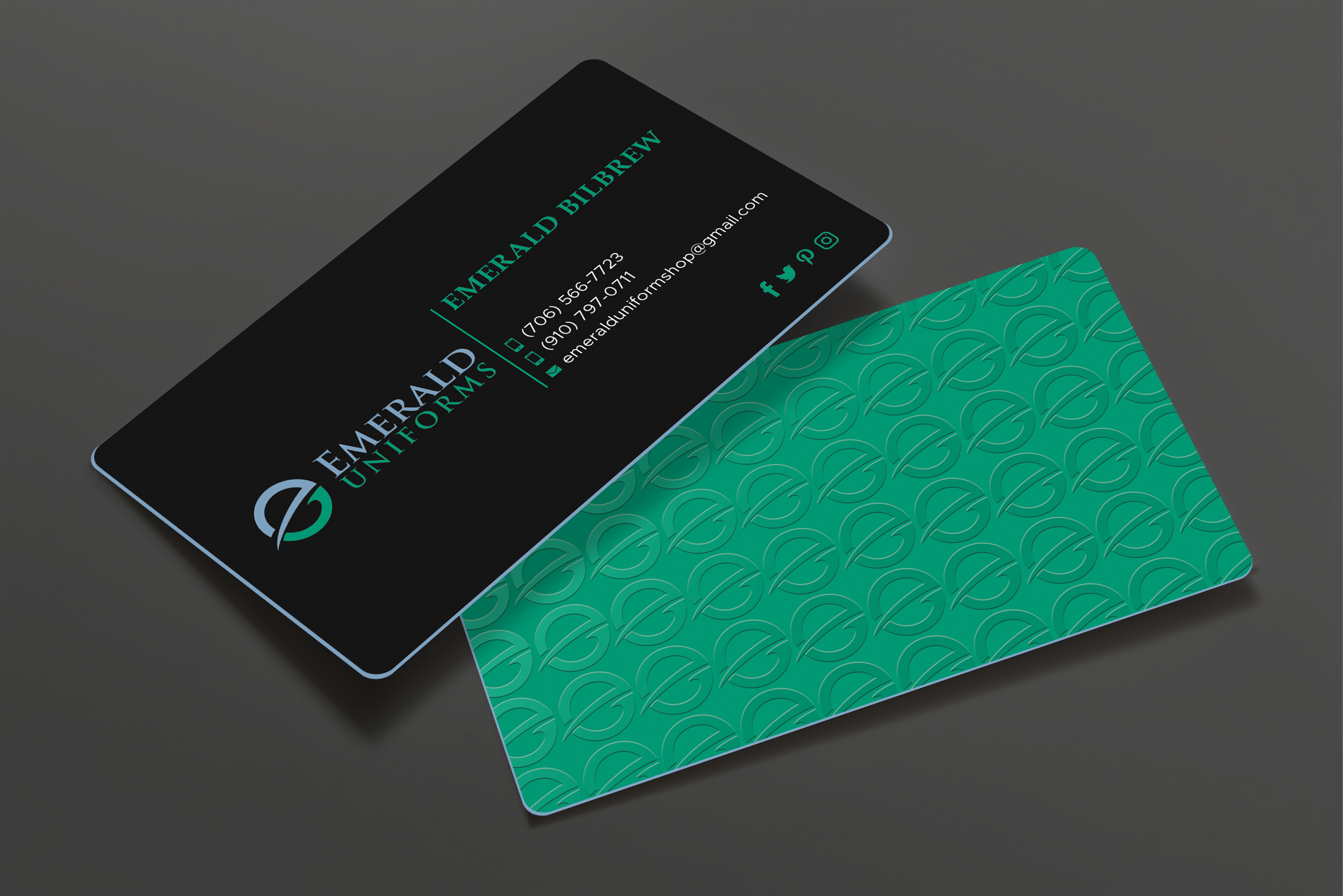 Visitenkarten-Design von Expert Bappy für Emerald uniforms | Design #30141372