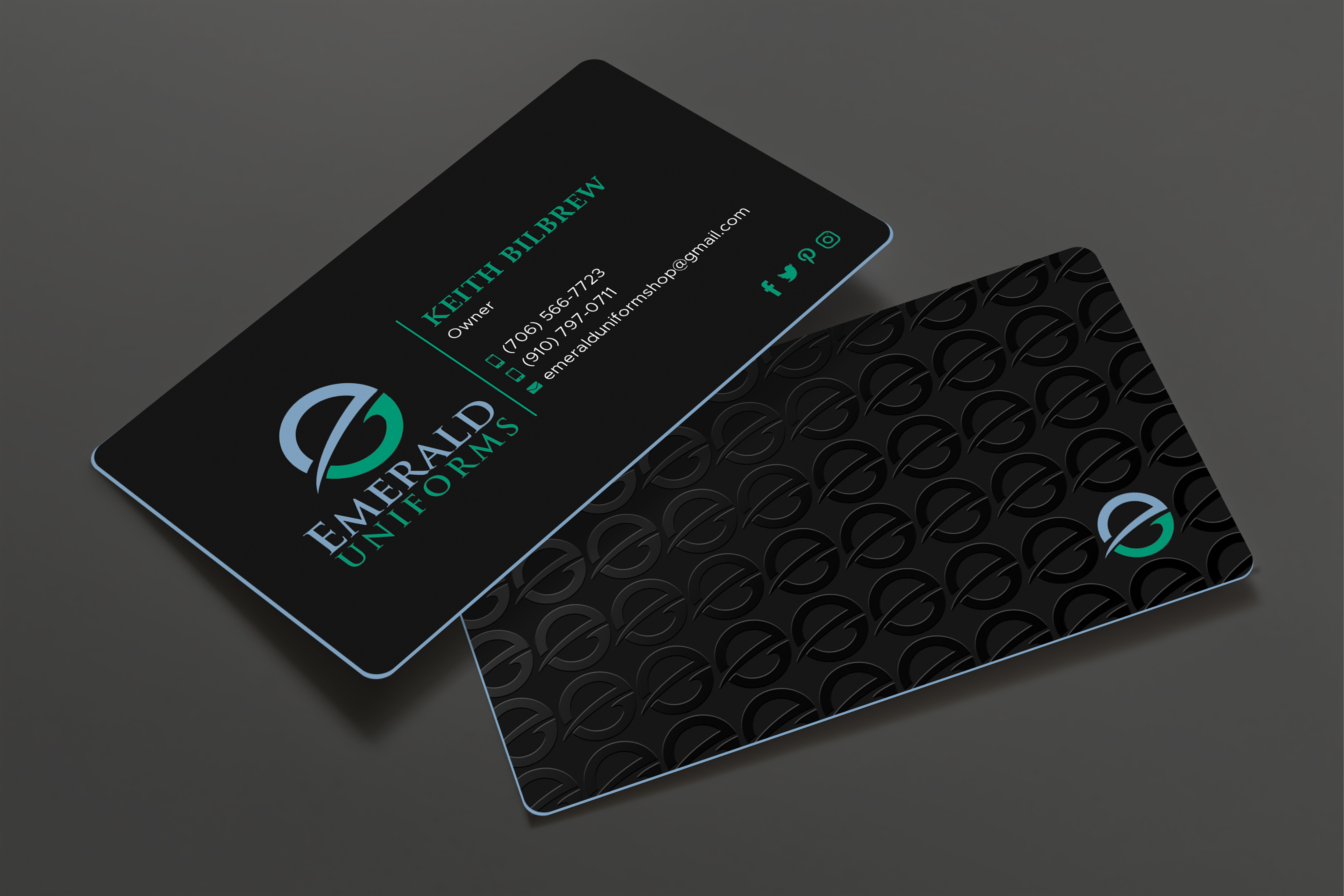 Business Card Design by Expert Bappy for Emerald uniforms | Design #30141429