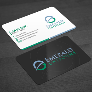 Business Card Design by WellDesign for Emerald uniforms | Design: #30138883
