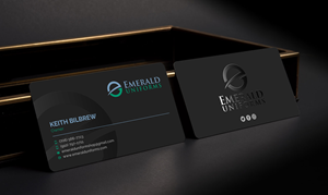 Business Card Design by Sun Moon Graphic Designer for Emerald uniforms | Design #30141769