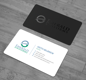 Business Card Design by Sun Moon Graphic Designer for Emerald uniforms | Design: #30141772