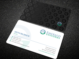 Business Card Design by Sun Moon Graphic Designer for Emerald uniforms | Design: #30141781