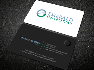 Business Card Design by Sun Moon Graphic Designer for Emerald uniforms | Design: #30141783