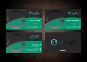 Business Card Design by Sun Moon Graphic Designer for Emerald uniforms | Design: #30145560