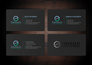Business Card Design by Sun Moon Graphic Designer for Emerald uniforms | Design: #30145562