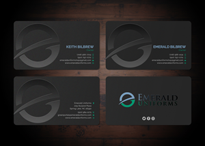 Business Card Design by Sun Moon Graphic Designer for Emerald uniforms | Design: #30145563