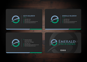 Business Card Design by Sun Moon Graphic Designer for Emerald uniforms | Design: #30173774