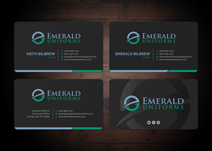Business Card Design by Sun Moon Graphic Designer for Emerald uniforms | Design: #30173775