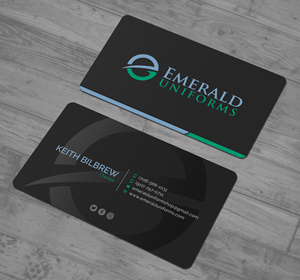 Business Card Design by Sun Moon Graphic Designer for Emerald uniforms | Design: #30173786