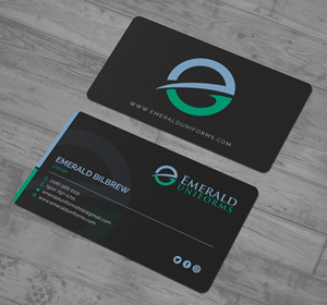 Business Card Design by Sun Moon Graphic Designer for Emerald uniforms | Design: #30173801