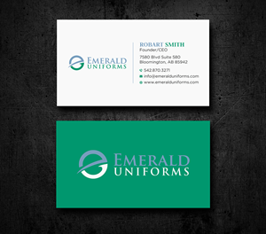 Business Card Design by Uttom 2 for Emerald uniforms | Design: #30143477