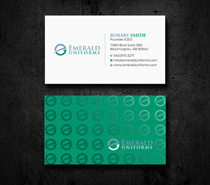 Business Card Design by Uttom 2 for Emerald uniforms | Design: #30143478