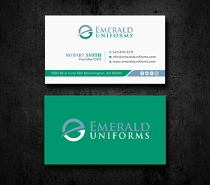 Business Card Design by Uttom 2 for Emerald uniforms | Design: #30143479