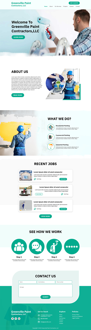 Wordpress Design by MAHABA for Greenville Paint Contractors | Design: #30171178