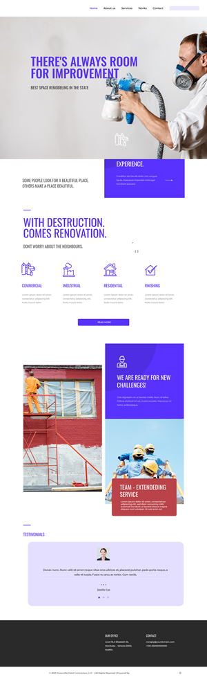 Diseño Wordpress por Michael Oyugi para Greenville Paint Contractors | Diseño #30186425
