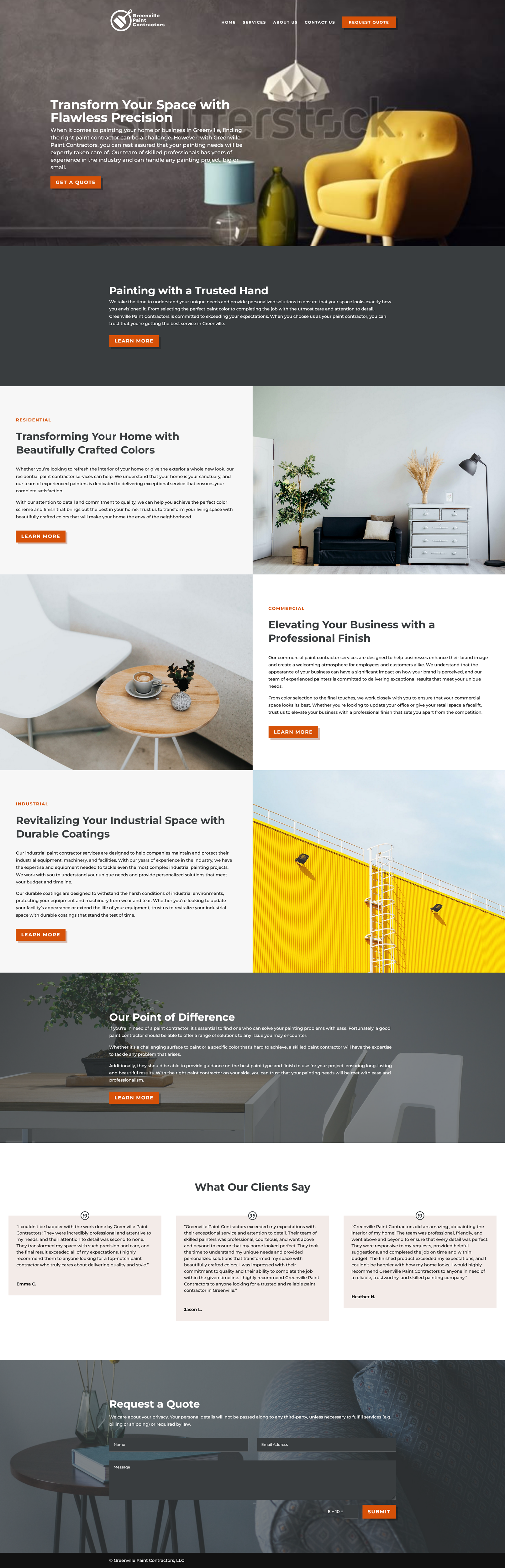 Diseño Wordpress por loukoz para Greenville Paint Contractors | Diseño #30164662
