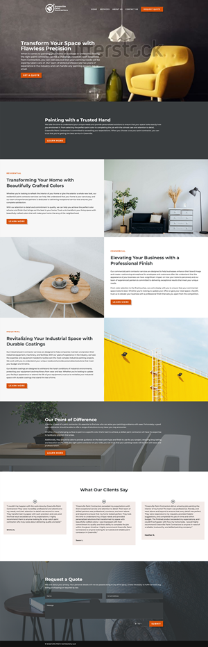 Diseño Wordpress por loukoz para Greenville Paint Contractors | Diseño #30164662