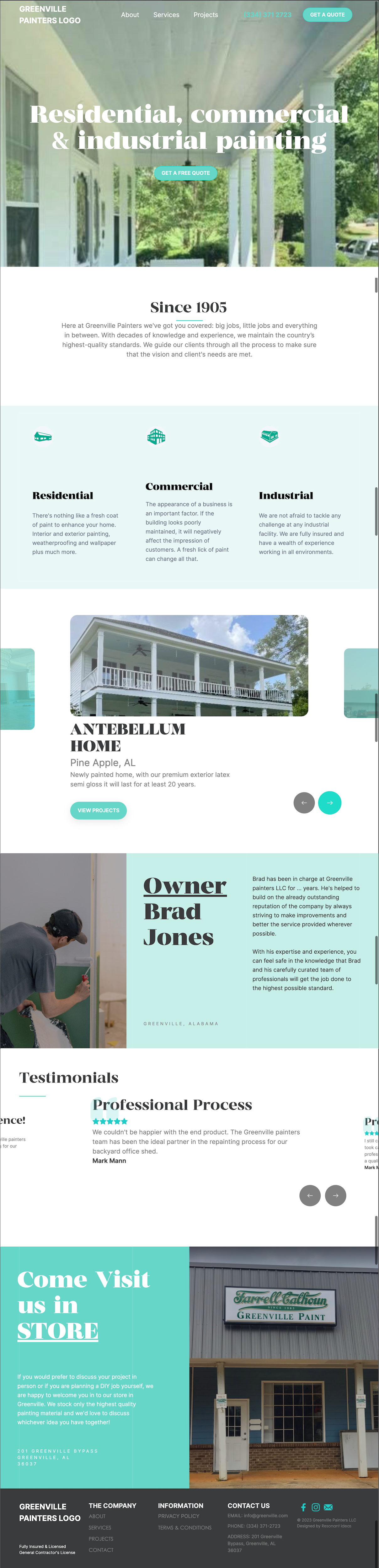 Wordpress Design by Pamela Mannino and Scott Bonas for Greenville Paint Contractors | Design #30179610