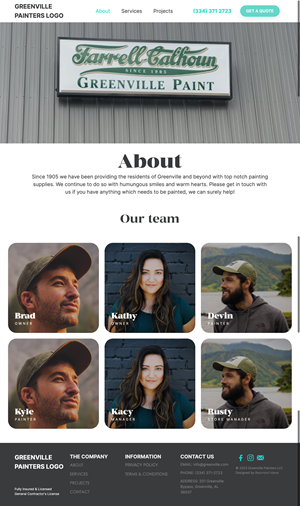 Wordpress Design by Pamela Mannino and Scott Bonas for Greenville Paint Contractors | Design: #30179723