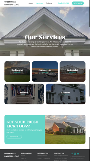 Wordpress Design by Pamela Mannino and Scott Bonas for Greenville Paint Contractors | Design: #30179725
