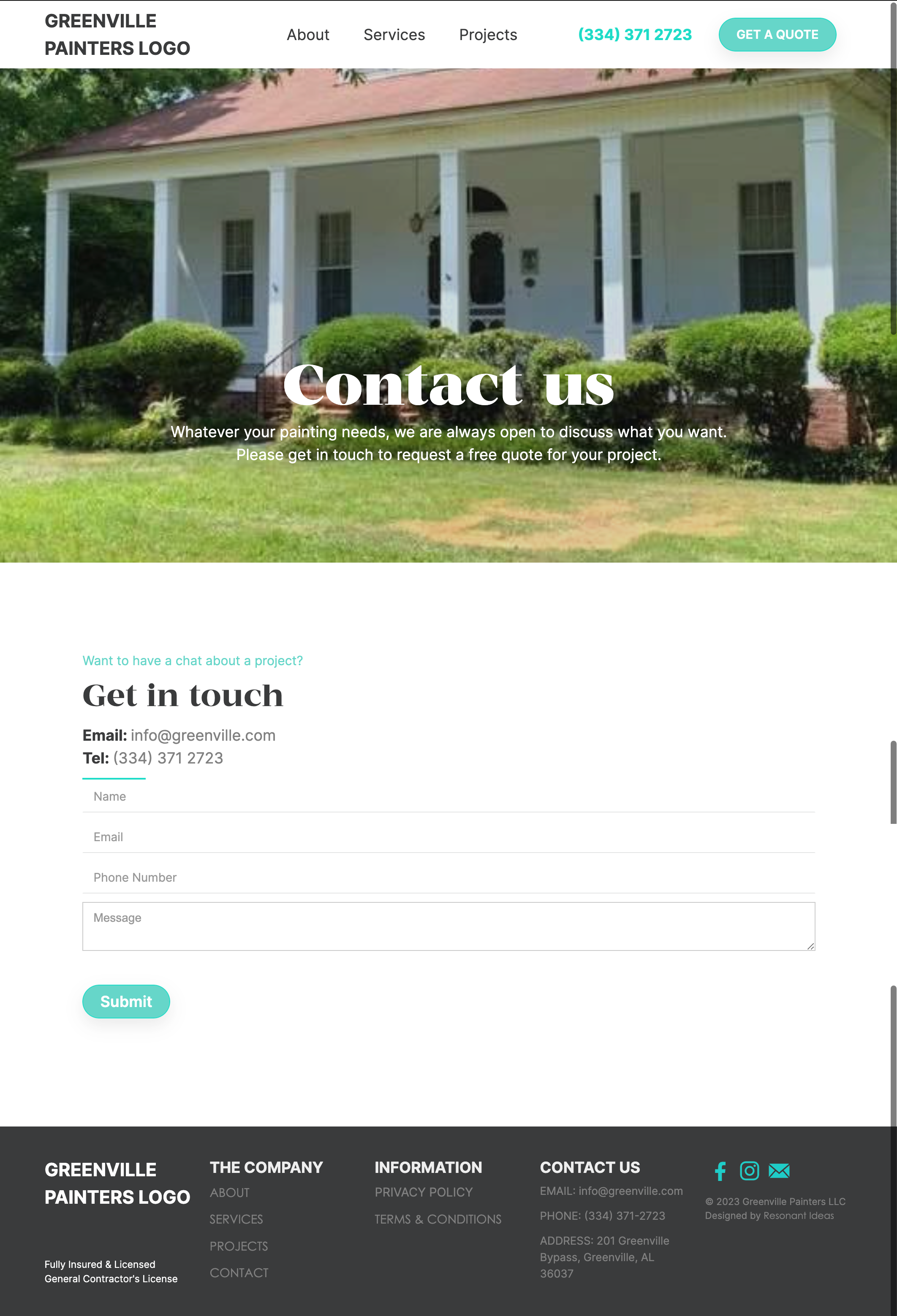 Wordpress Design by Pamela Mannino and Scott Bonas for Greenville Paint Contractors | Design #30179727