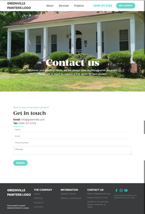 Wordpress Design by Pamela Mannino and Scott Bonas for Greenville Paint Contractors | Design: #30179727