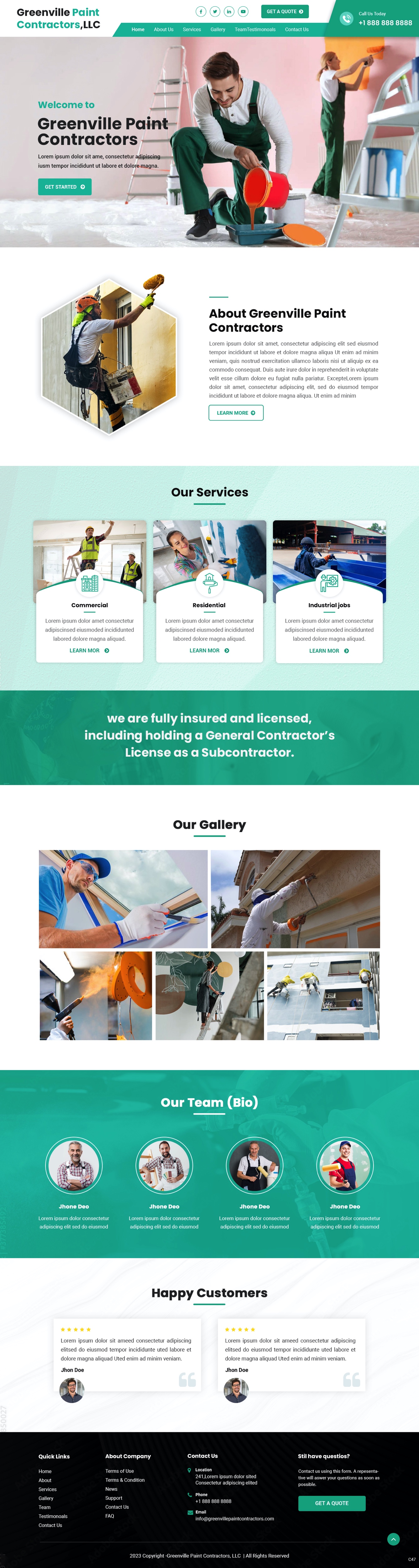 Diseño Wordpress por pb para Greenville Paint Contractors | Diseño: #30171186