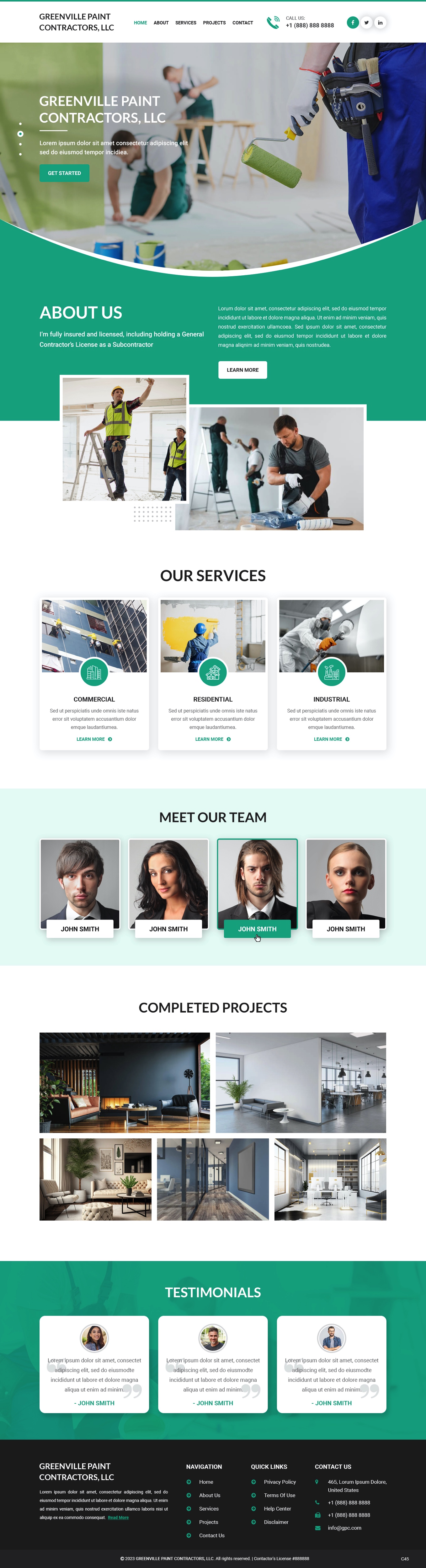 Wordpress Design by pb for Greenville Paint Contractors | Design #30171187