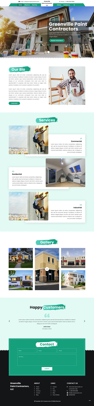 Diseño Wordpress por pb para Greenville Paint Contractors | Diseño: #30171188