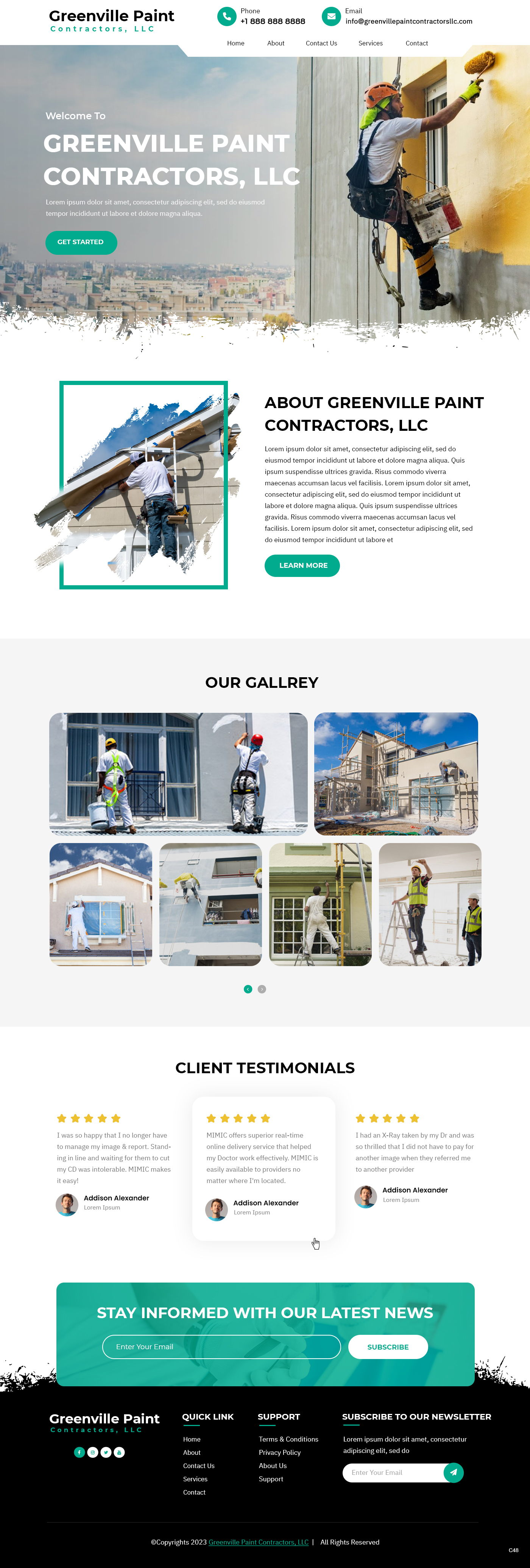 Wordpress Design by pb for Greenville Paint Contractors | Design #30171189