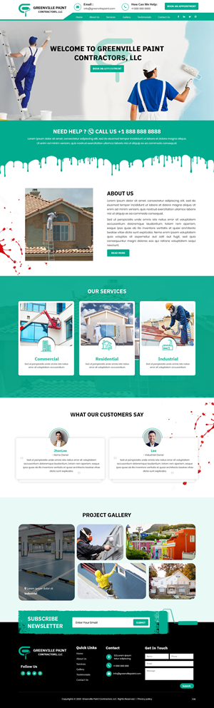 Diseño Wordpress por pb para Greenville Paint Contractors | Diseño: #30171190