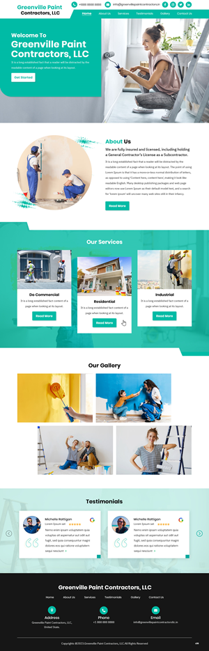 Diseño Wordpress por pb para Greenville Paint Contractors | Diseño: #30171192