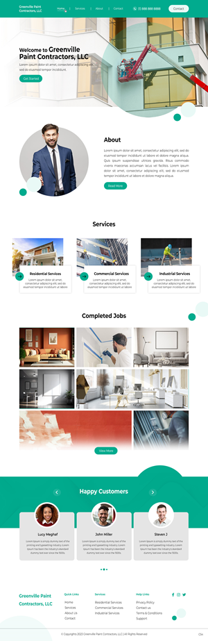Diseño Wordpress por pb para Greenville Paint Contractors | Diseño: #30171193