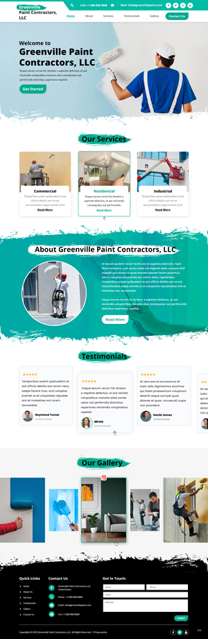 Diseño Wordpress por pb para Greenville Paint Contractors | Diseño: #30171196
