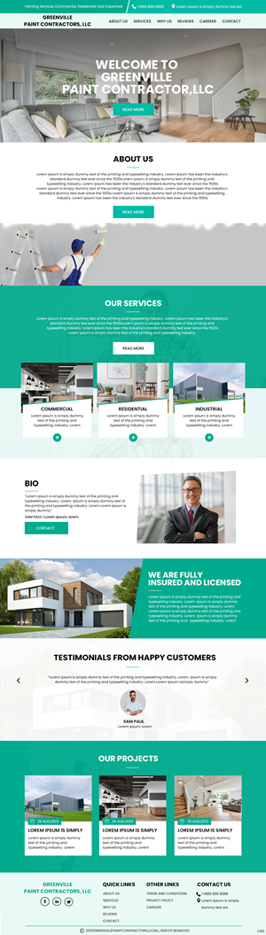 Diseño Wordpress por pb para Greenville Paint Contractors | Diseño: #30171197