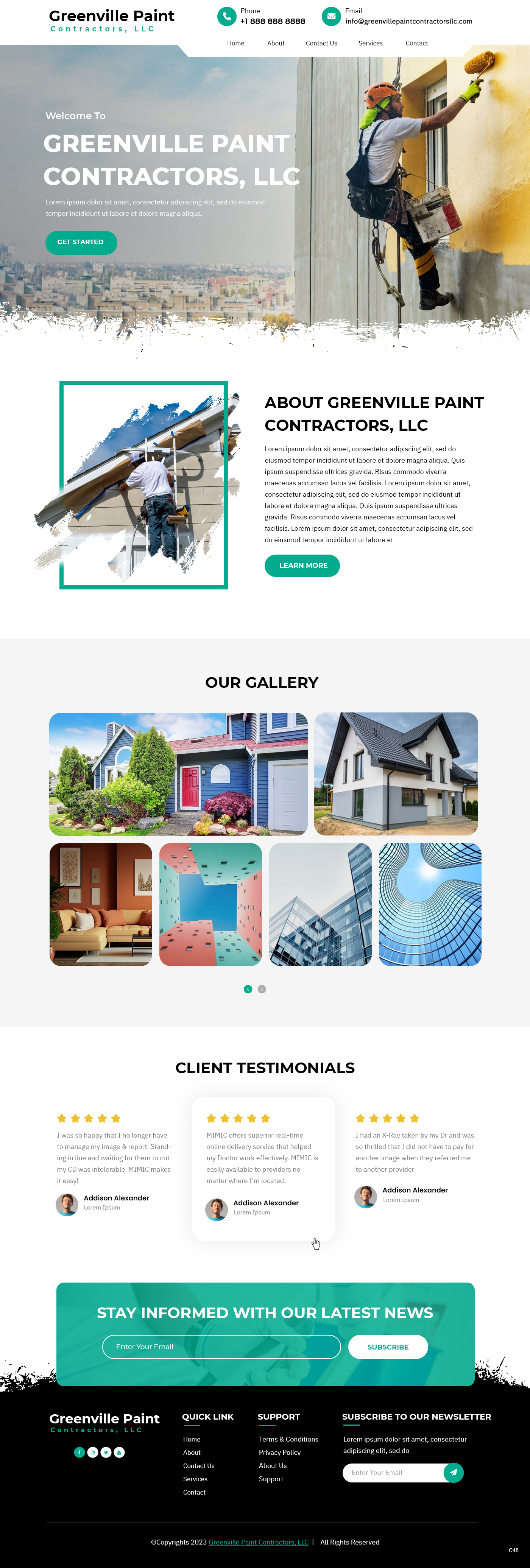 Diseño Wordpress por pb para Greenville Paint Contractors | Diseño #30177470