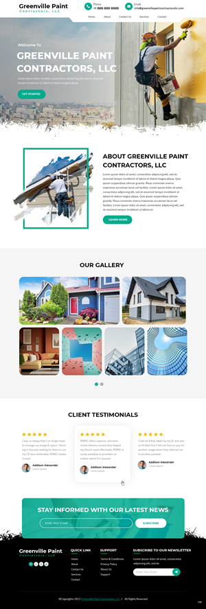 Diseño Wordpress por pb para Greenville Paint Contractors | Diseño: #30177470