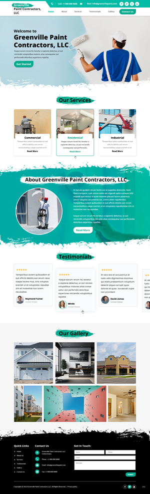 Diseño Wordpress por pb para Greenville Paint Contractors | Diseño: #30177471