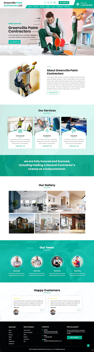 Diseño Wordpress por pb para Greenville Paint Contractors | Diseño: #30177473