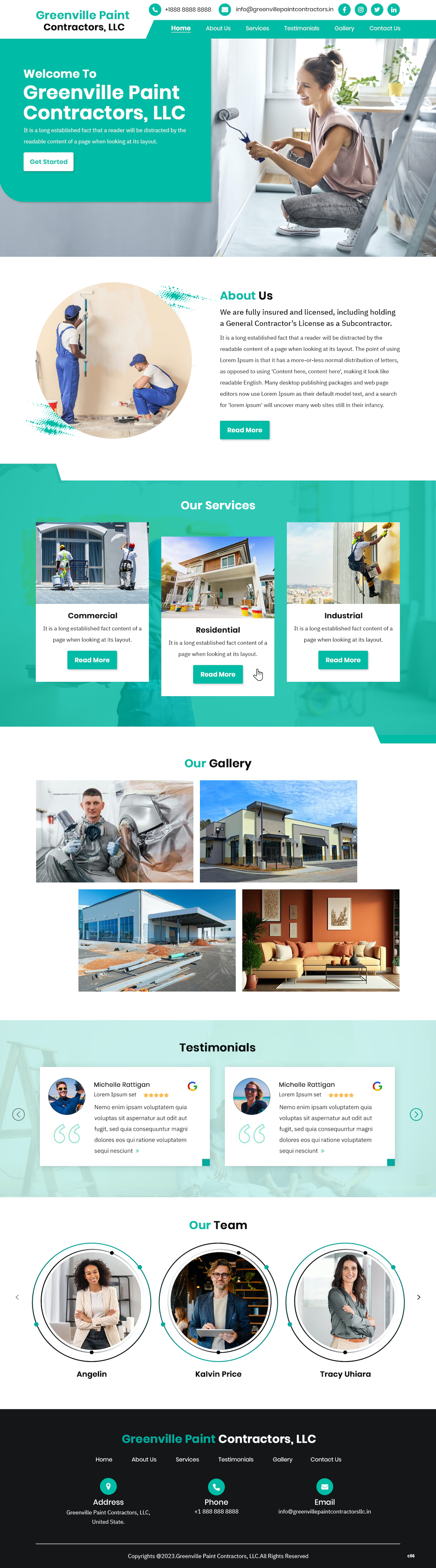 Wordpress Design by pb for Greenville Paint Contractors | Design #30177474