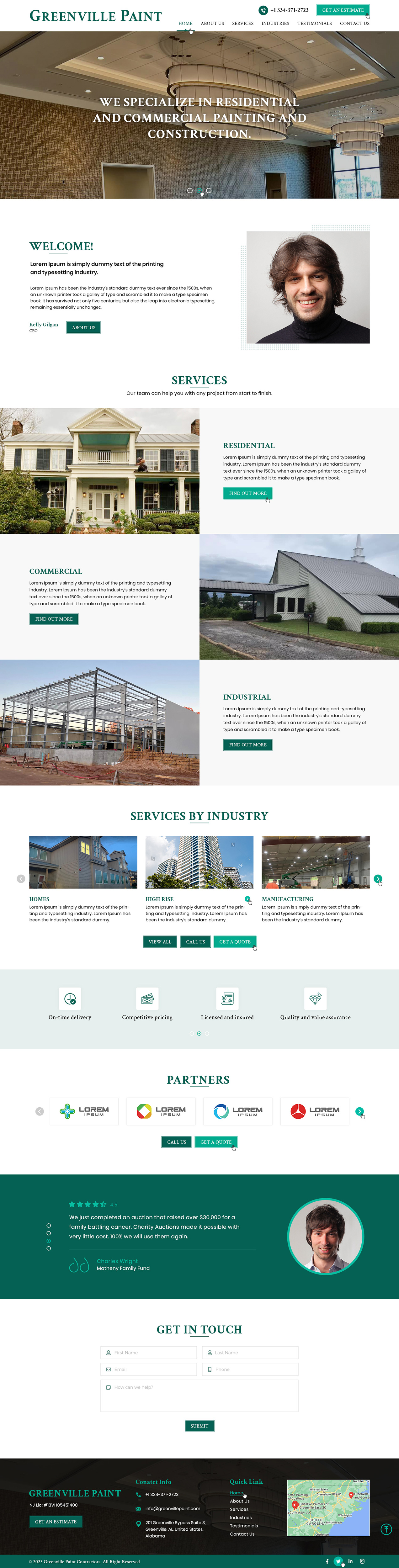 Diseño Wordpress por Ved Web Services para Greenville Paint Contractors | Diseño #30177760
