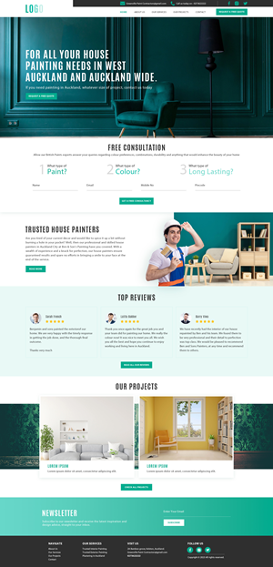 Diseño Wordpress por creative.bugs para Greenville Paint Contractors | Diseño: #30152459