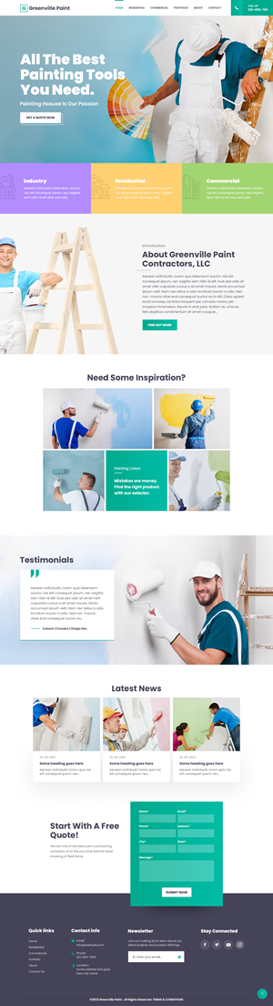 Diseño Wordpress por nzdesigners para Greenville Paint Contractors | Diseño #30180323