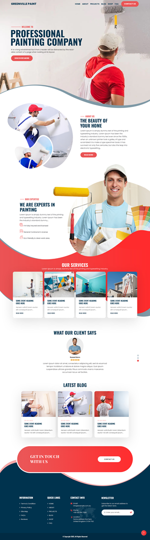 Diseño Wordpress por nzdesigners para Greenville Paint Contractors | Diseño: #30180325