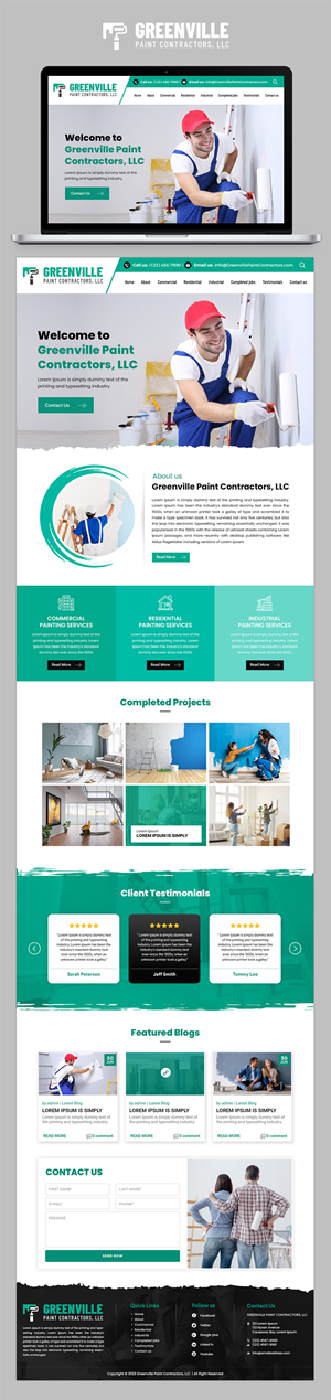 Diseño Wordpress por SAI DESIGNS para Greenville Paint Contractors | Diseño: #30184759