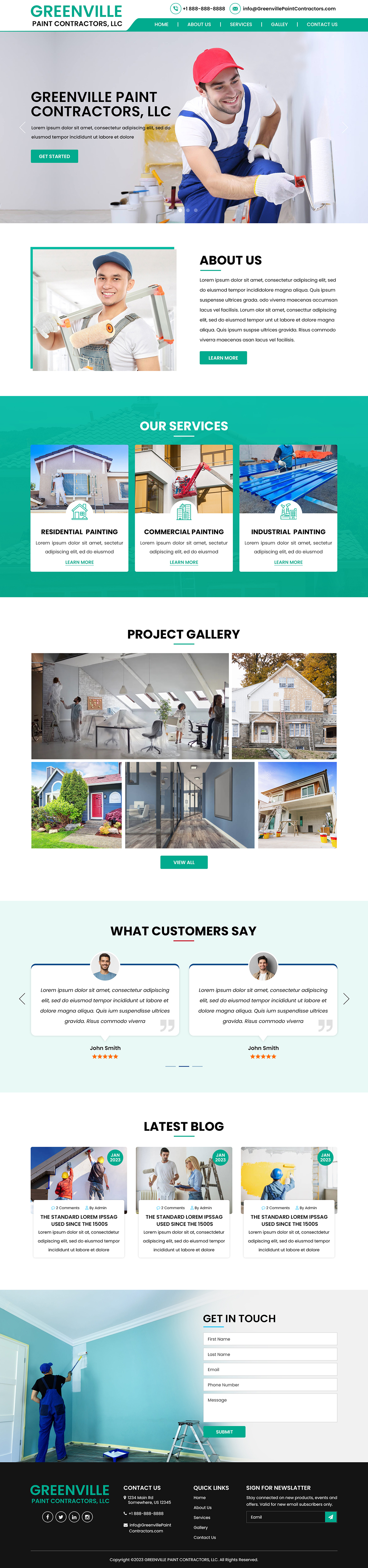Wordpress Design by Titan Eagle for Greenville Paint Contractors | Design #30158896