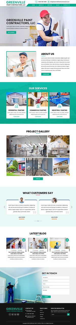 Wordpress Design by Titan Eagle for Greenville Paint Contractors | Design: #30158896